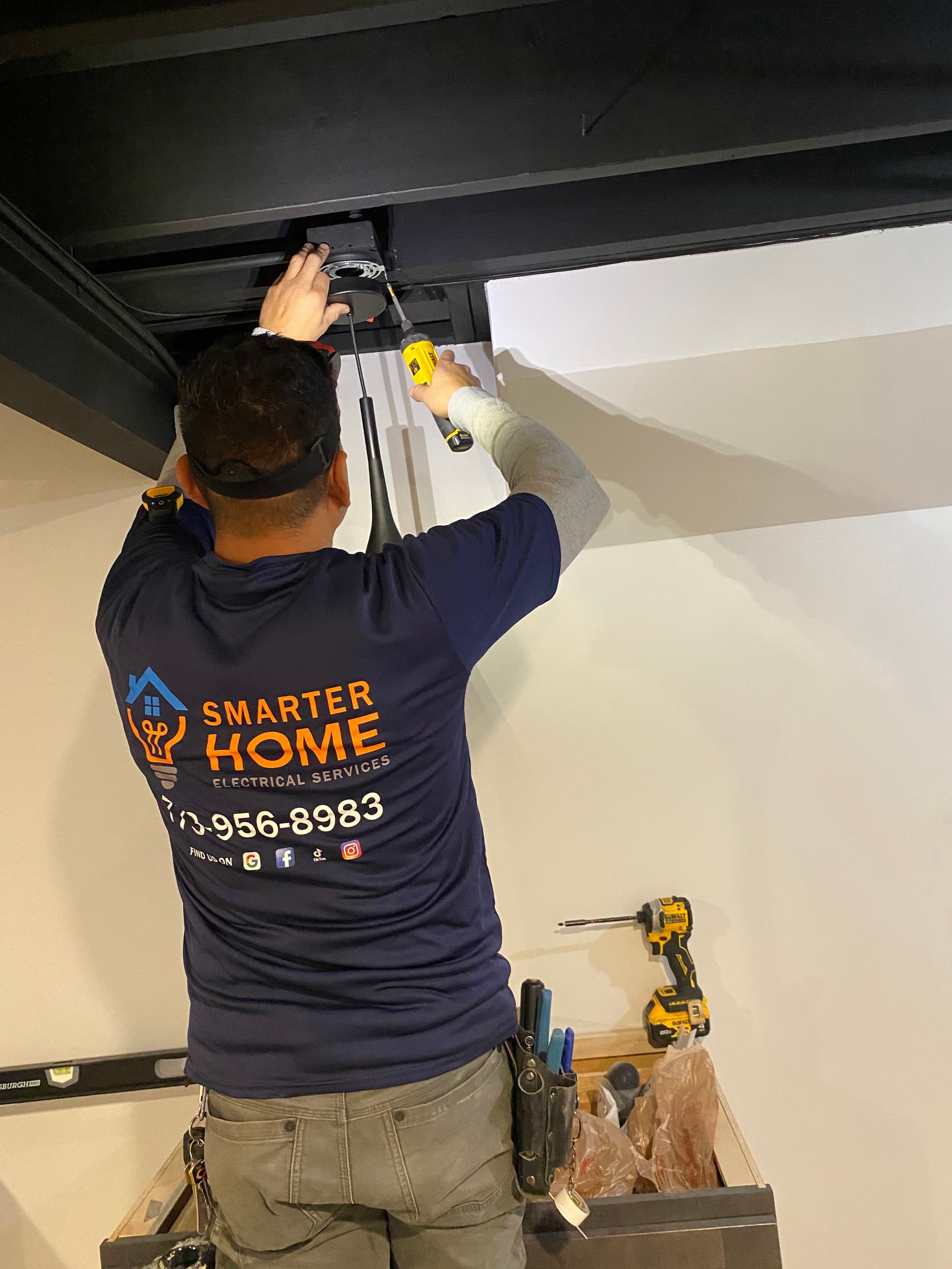 Gallery photos for Stylish Pendant Lighting Installed for Basement Upgrade: Image #1